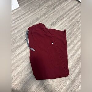 FIGS Burgundy Scrub Pant